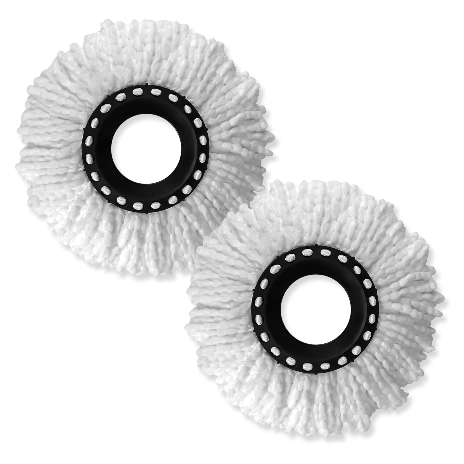 2 Pack Spin Mop Replacement Head, Microfiber Refills for Easy Cleaning, Standard Size Ideal for Home Use