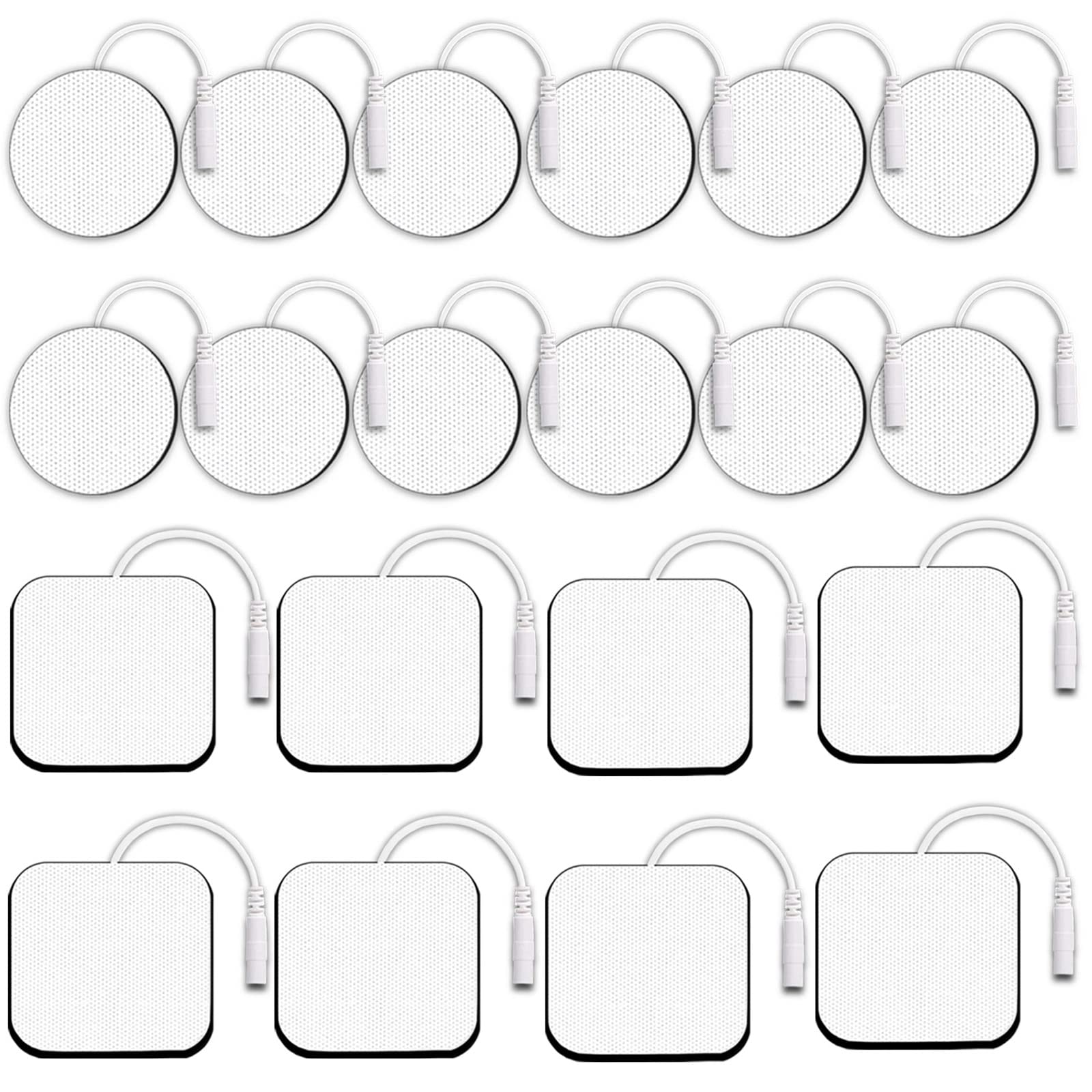 Combination 20 PCS TENS Unit Replacement Pads for Muscle Stimulation
| SM Electrode Patches for TENS/EMS Machine, Latex