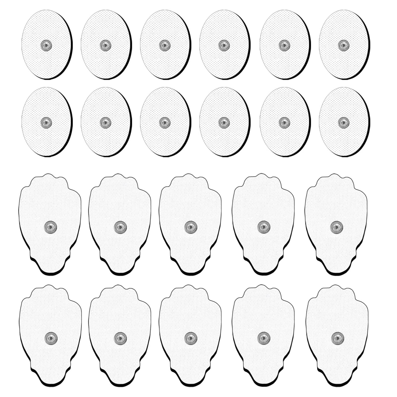 Snap On TENS Unit Pads 35-50 Times Reusable SM Electrodes
| Multiple Sizes TENS Unit Replacement Pads Self-Adhesive SM