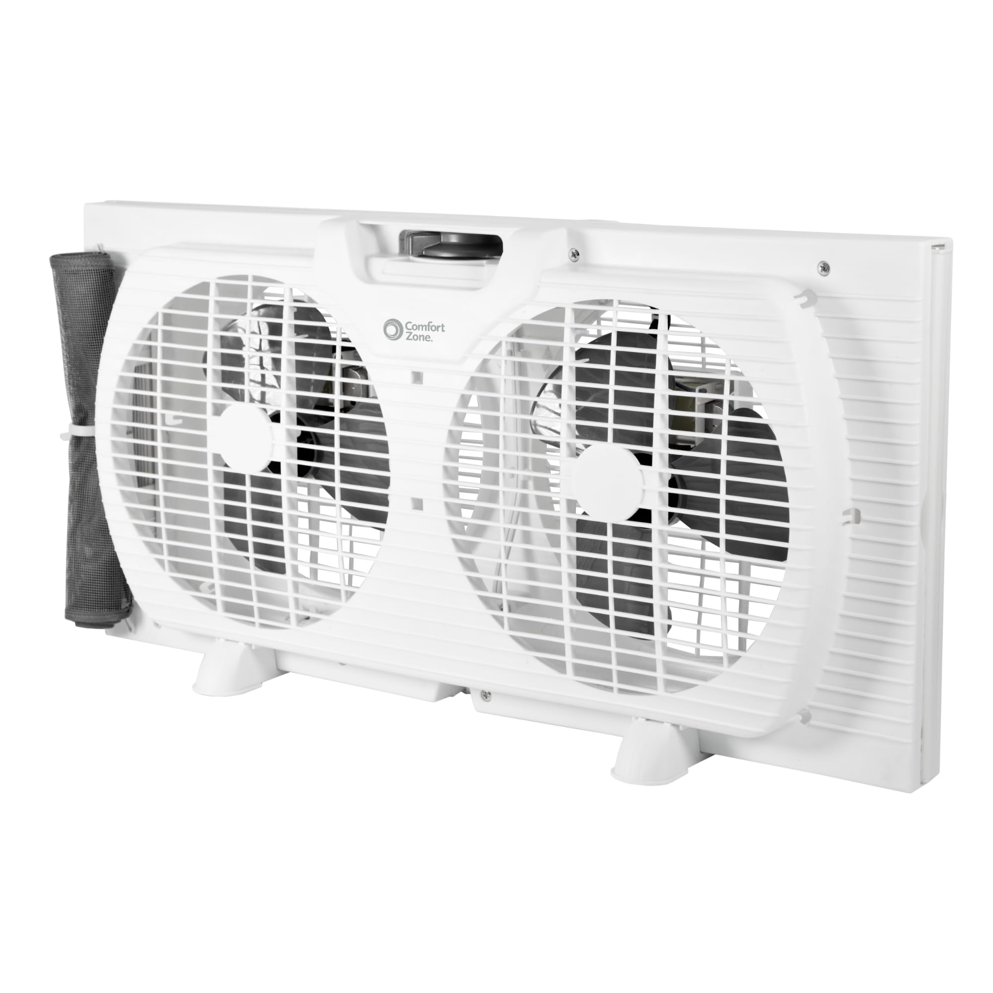 Comfort Zone Window Fan for Bedroom, 3 Speed Dual Fans with Auto-Locking Expanders, White
Comfort Zone Window Fan for