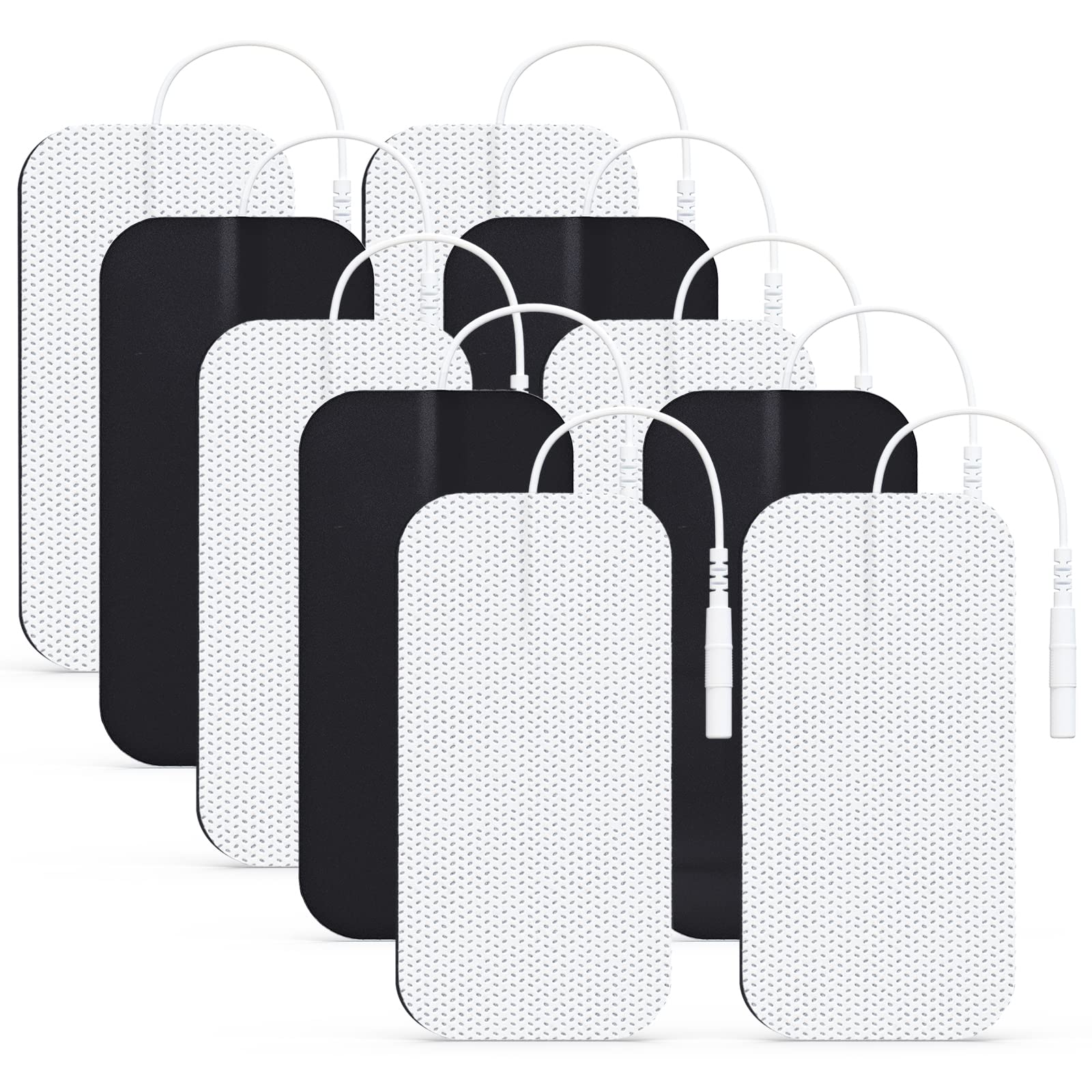 AUVON 3rd Gen TENS Unit Pads for Electrotherapy, Carbonfree Certified, Rectangular Electrode Pads with Upgraded Self-Sti