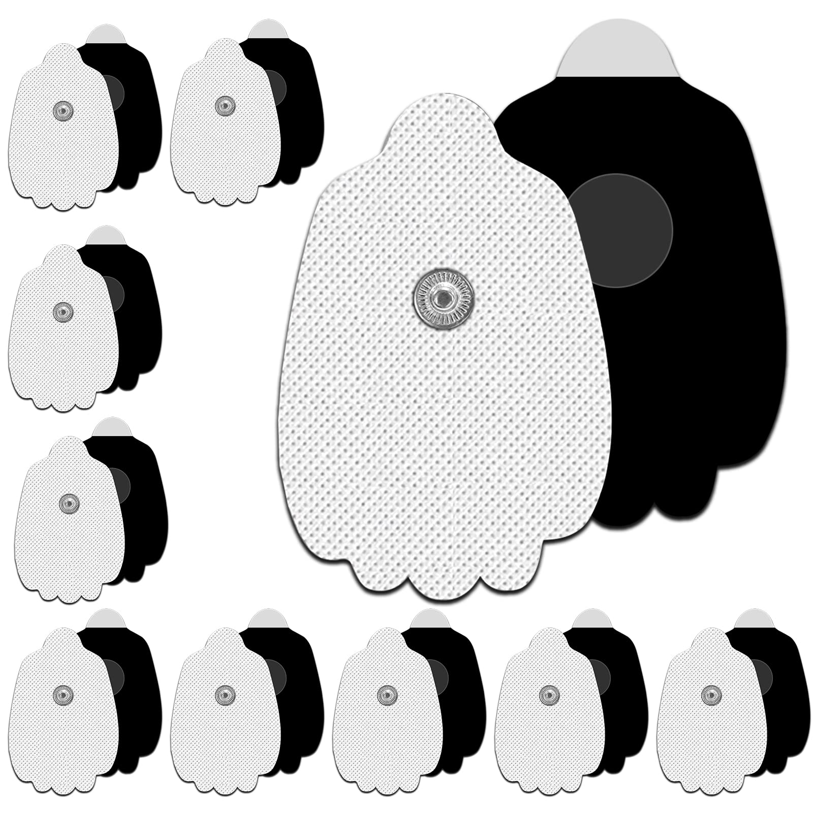 Upgraded Stronger Self-Adhesive Snap Electrode Pads for MEDVICE NURSAL AVCOO Belifu TENS Unit, VOVOU 20pcs Muscle Stimu