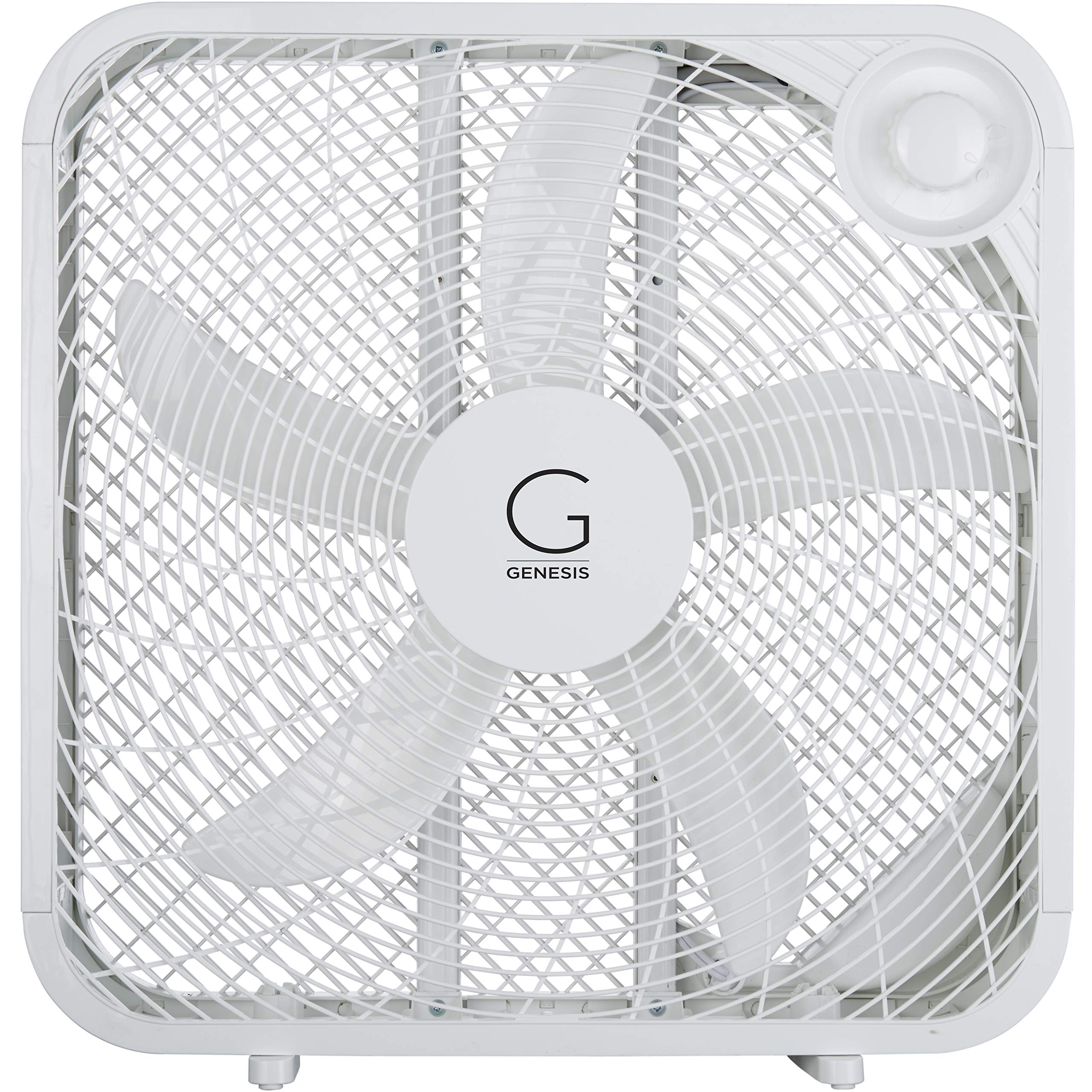 Genesis 20" Box Fan for Home, 3 Settings, Max Cooling Technology, Carry Handle, White (G20BOX-WHT)
Genesis 20" Box Fan