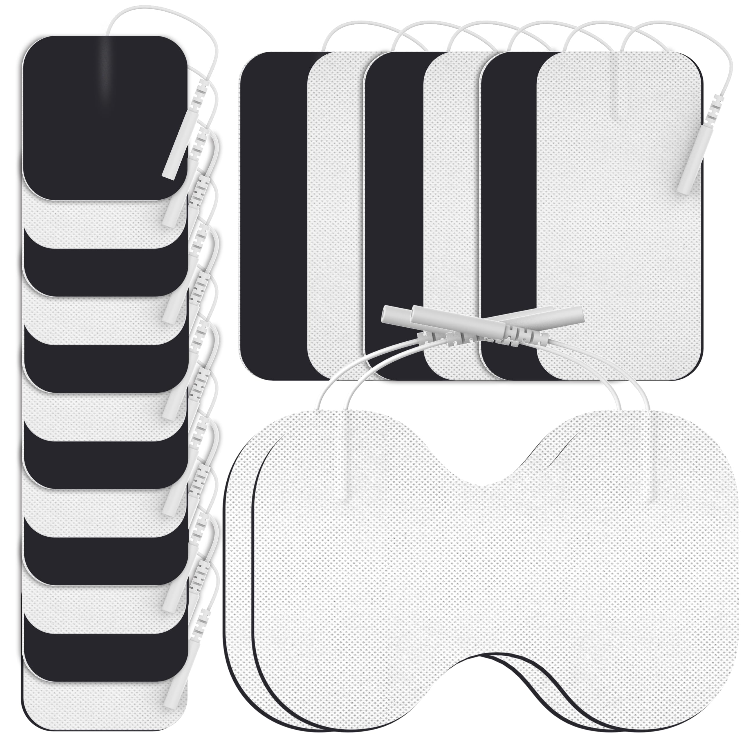 DOMAS TENS Unit Electrode Pads (XL) - 4x6 Inch for Pain Relief - Compatible with TENS 7000 and Other TENS Units - Reusab